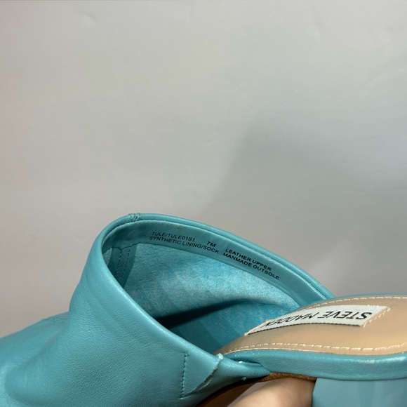 Steve Madden Lexia Blue Mule Heels Size 7M - Picture 2 of 8